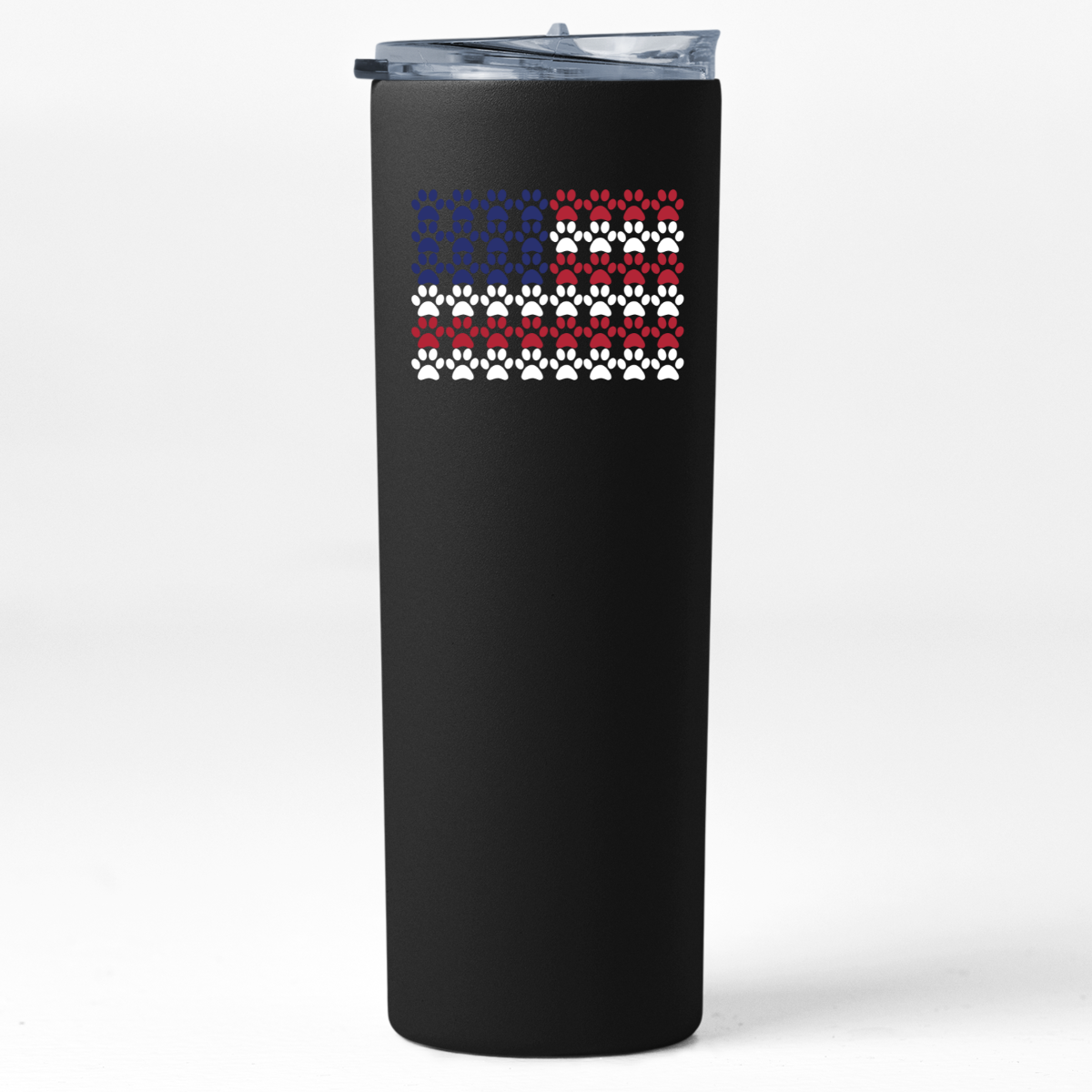 Pawprint American Flag Tumbler