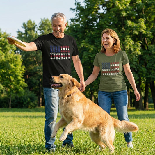 Pawprint American Flag T-Shirt