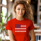 Pawprint American Flag Women's Fitted Tee