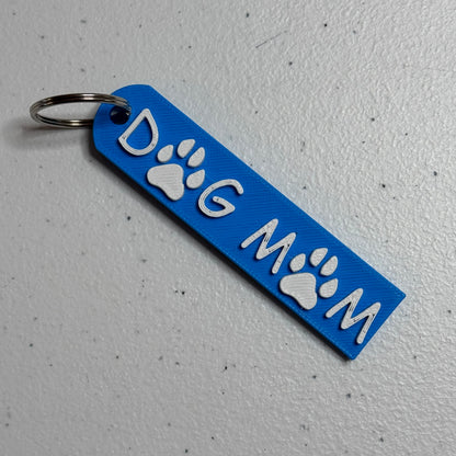 Dog Mom Colorful Keychain