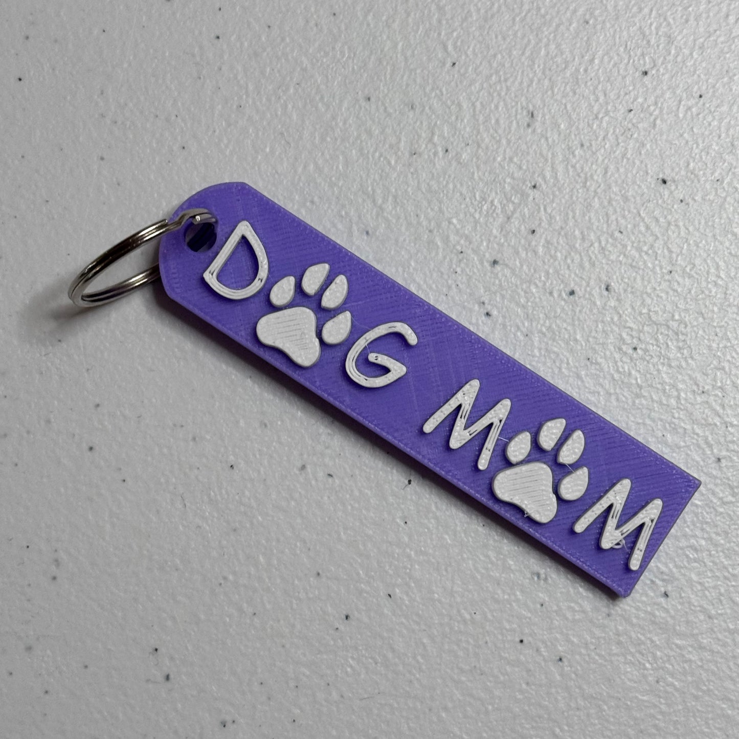 Dog Mom Colorful Keychain