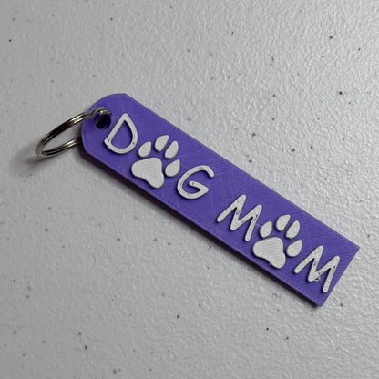 Dog Mom Colorful Keychain