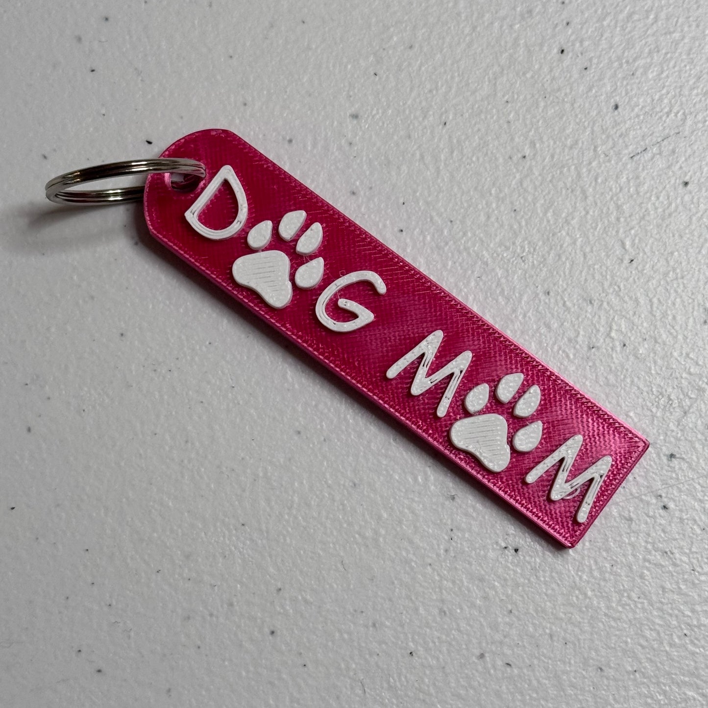 Dog Mom Colorful Keychain