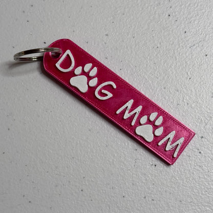 Dog Mom Colorful Keychain