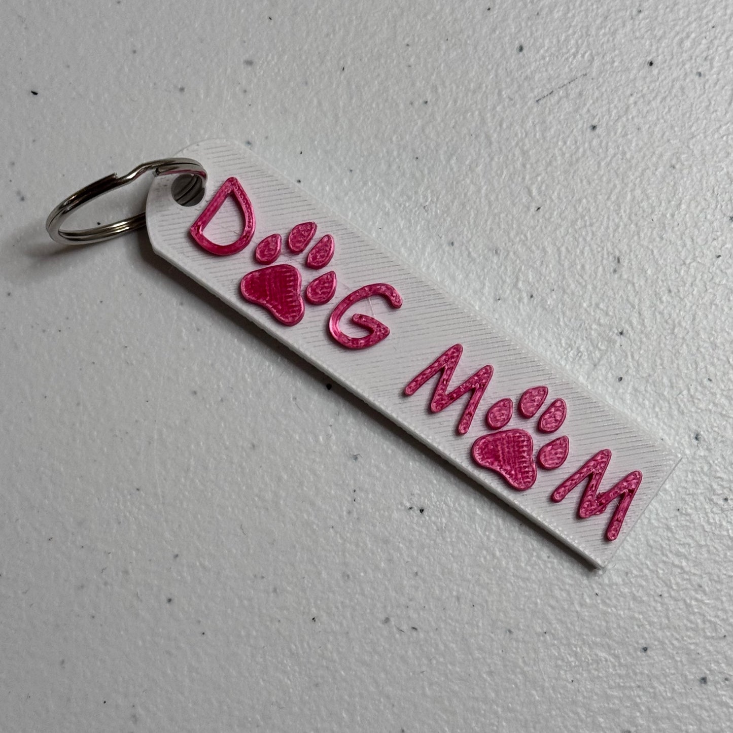 Dog Mom Colorful Keychain