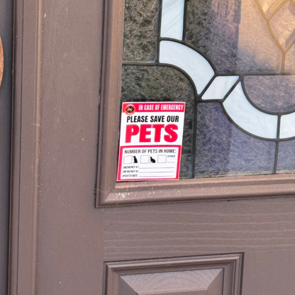 "Save Our Pets" Emergency Sticker - 3 Pack